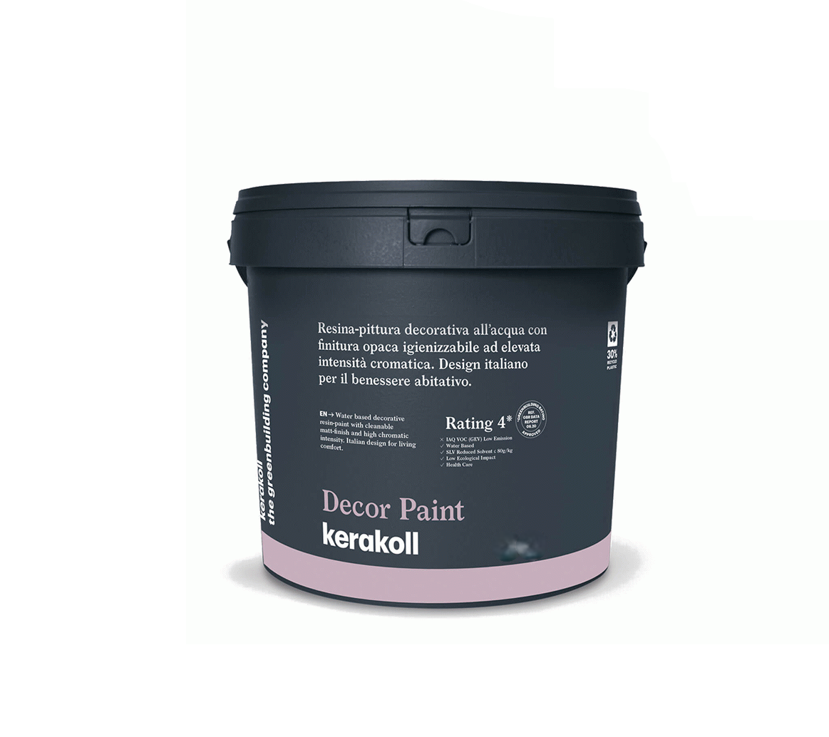 Resina pittura decorativa allu2019acqua con finitura opaca Kerakoll Decor Paint KK1 4 litri