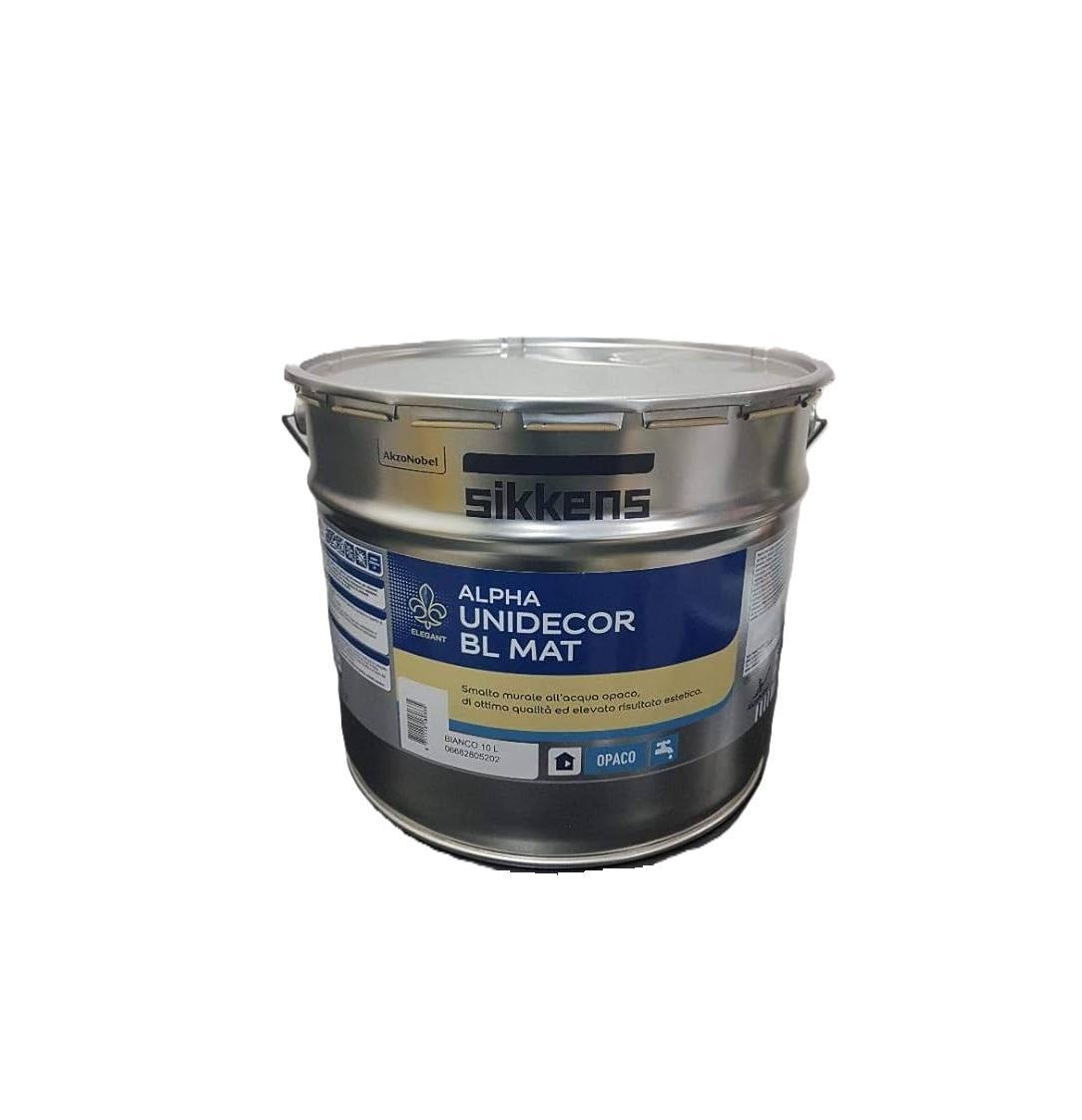 Smalto murale all'acqua Sikkens Alpha Unidecor BL Mat per interni bianco 1 litro