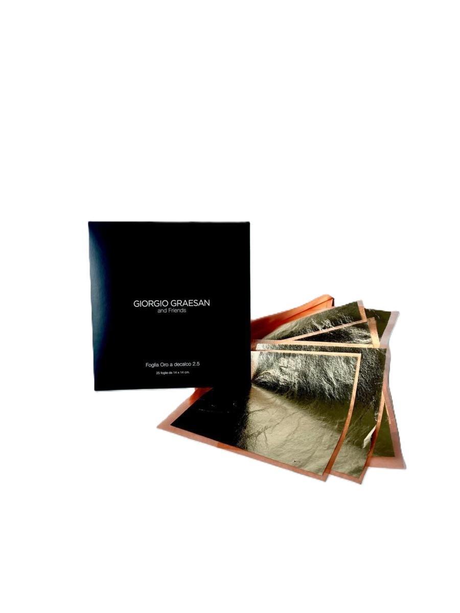 Foglia oro a decalco Graesan 14x14cm 25 pezzi