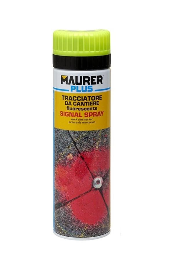 Tracciatore da cantiere Maurer Spray giallo fluo 500ml Art. 98996
