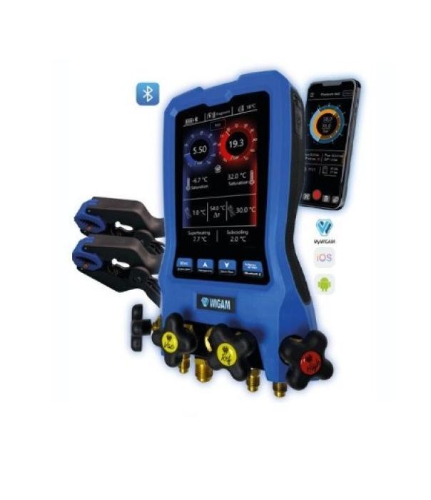 Gruppo manometrico digitale a 4 vie Wigam con display 5HD a colori X-MANN100