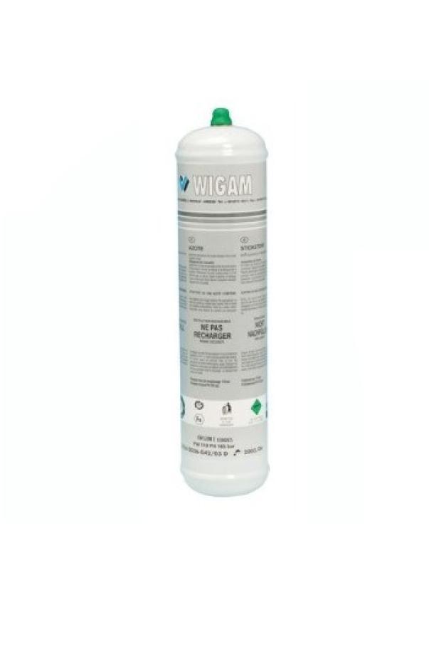 Cartuccia di azoto 950cc Wigam vuoto a perdere BN2/1-TPED Art. 11001060