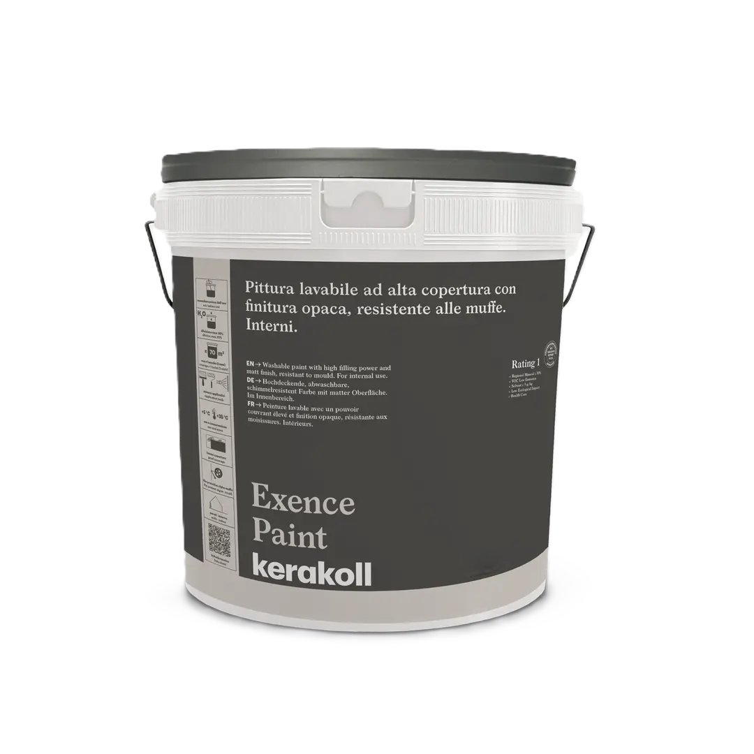 Pittura lavabile opaca ad alta copertura Kerakoll Exence Paint bianca 14 litri