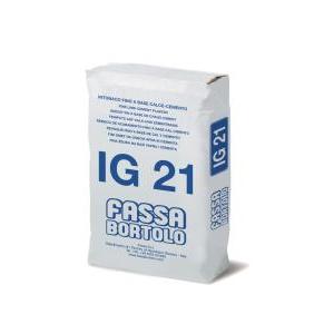 Intonaco di finitura a base di calce e cemento  ig21 bianco 25kg