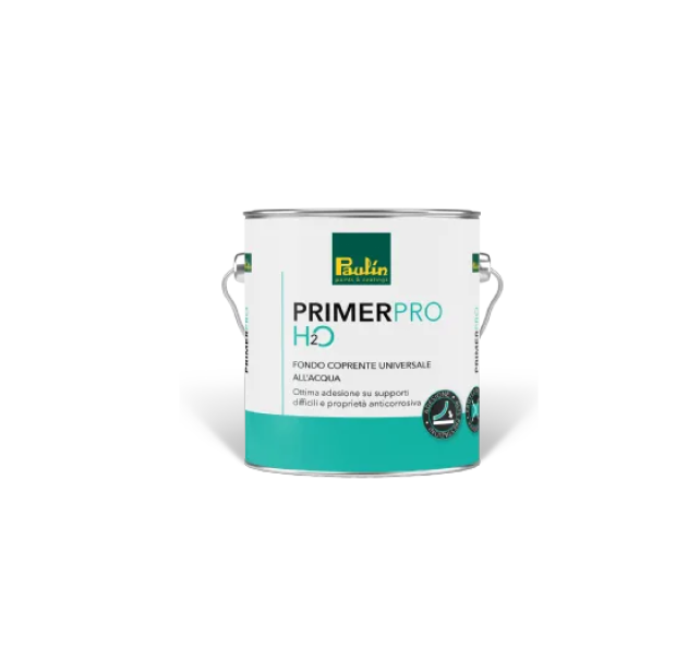 Pittura di fondo coprente universale allu2019acqua Paulin Primer Pro H2O 2.5 litri