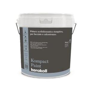 Pittura riempitiva e idrorepellente  kompact paint per esterno bianca 4 litri
