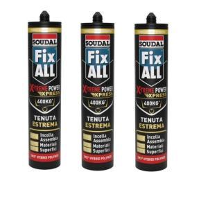 Adesivo di montaggio  fix all x-treme power express bianco 280ml 3 pezzi