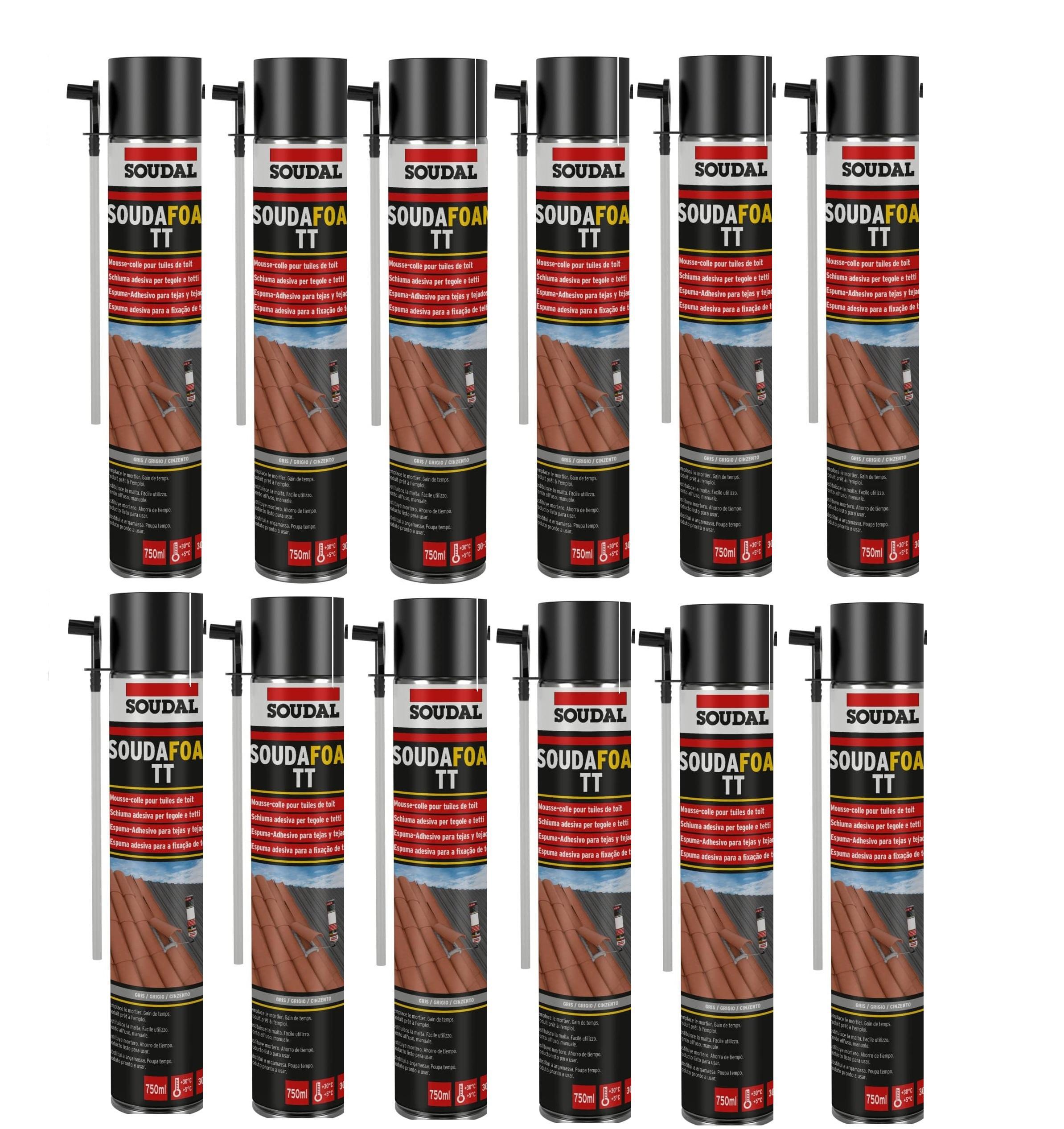 Schiumarapida Soudal soudafoam TT manuale 750ml 12 Pezzi