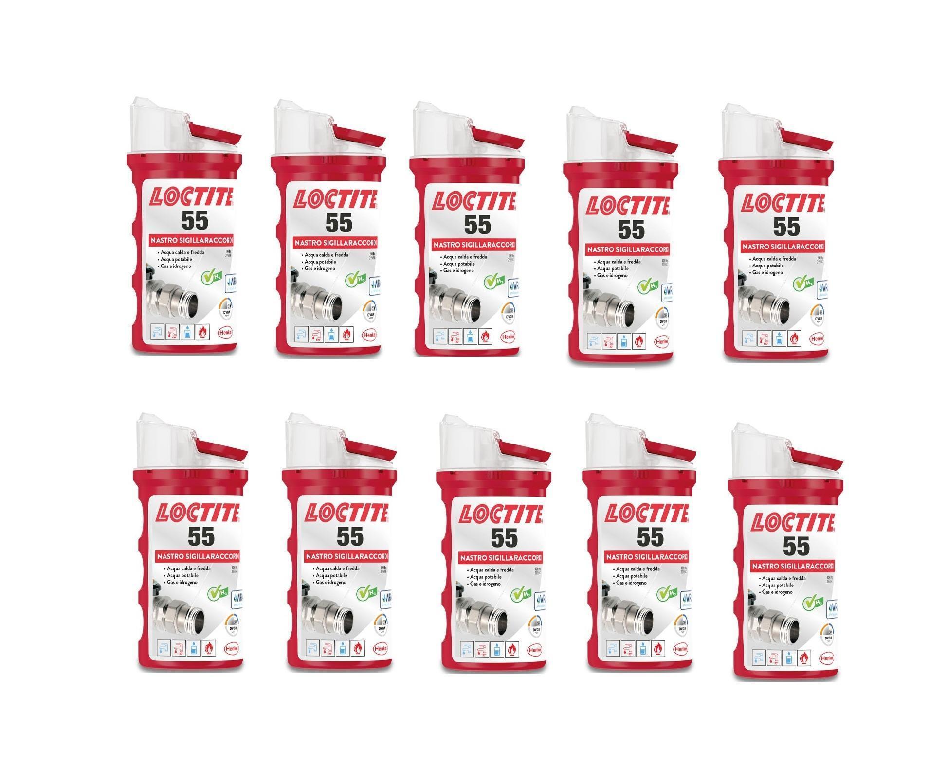Filo di tenuta per tubi Loctite 55 sigilla raccordi 160 metri 10 Pezzi