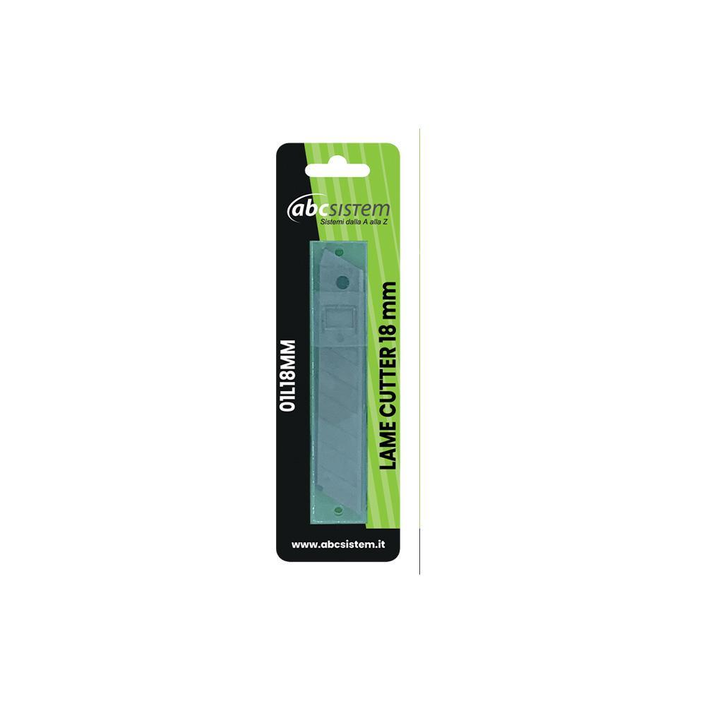Lame ricambio cutter alta qualitu00e0 ABC Sistem 18mm 10 pezzi