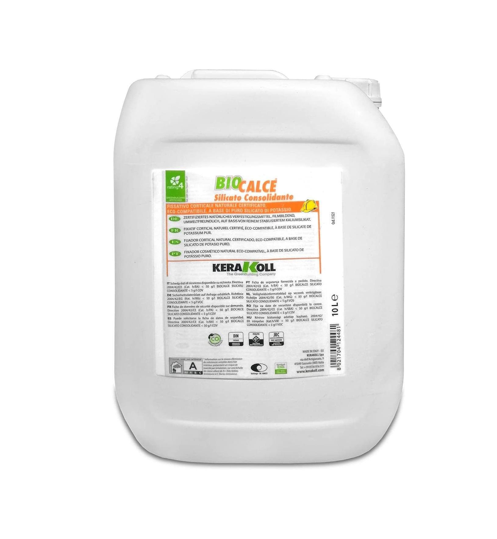 Biocalce Silicato Consolidante Kerakoll fissativo murale naturale 10 Litri