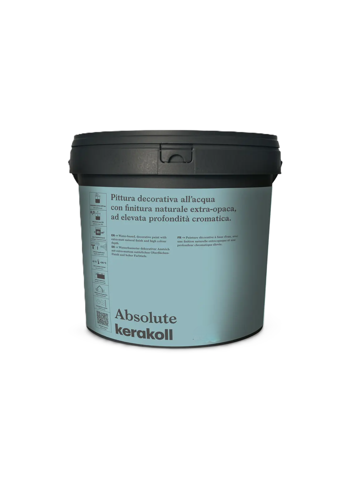 Pittura traspirante decorativa allu2019acqua Kerakoll Absolute bianca 750ml