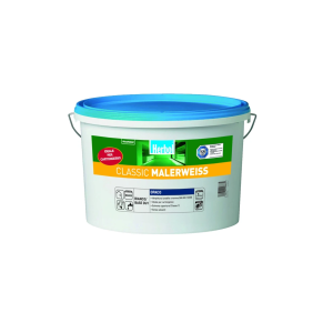 Idropittura murale lavabile per interni  classic malerweiss bianco 1 litro