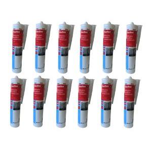 Silicone multiuso acetico antimuffa  sam m bianco 280ml 12 pezzi