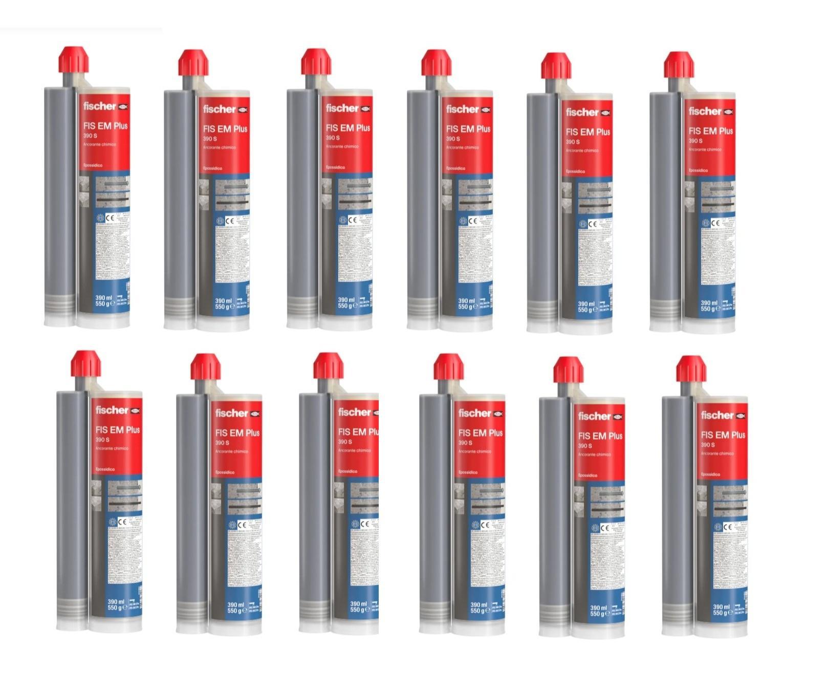 Resina Epossidica Fischer FIS EM PLUS 390 S 12 Pezzi