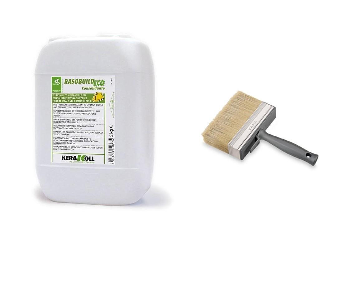 Kit Fissativo Kerakoll Rasobuild eco consolidante + Plafoncino jazz S.200 5x15  