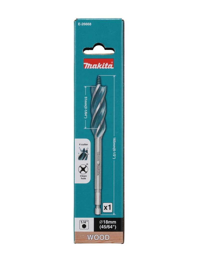 punta-per-legno-makita-attacco-esagonale-1/4-18x165mm-art.-e-26668-03 Punta per legno Makita attacco esagonale 1/4 18x165mm Art. E-26668